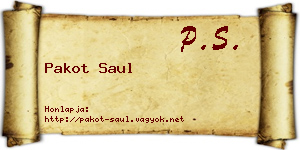 Pakot Saul névjegykártya